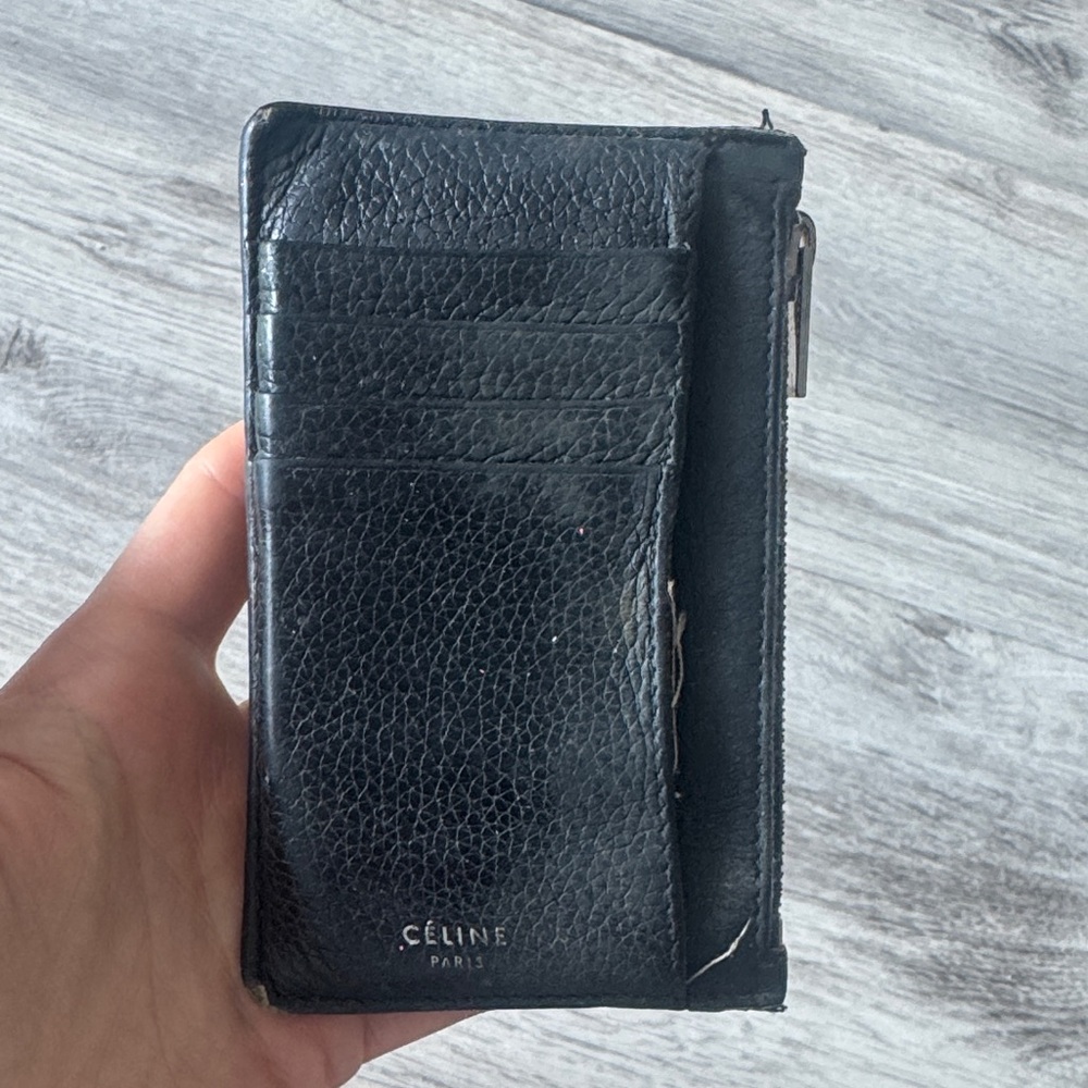 Celine Black Leather Wallet
